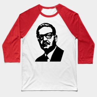 Salvador Allende Silhouette - Chilean Socialist, Leftist, Marxist Baseball T-Shirt